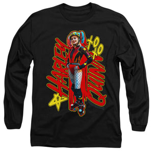 AN OFFCIALLY LICENSED BIRDS OF PREY HARLEYMANIA MEN'S LONG SLEEVE T-SHIRT BLACK