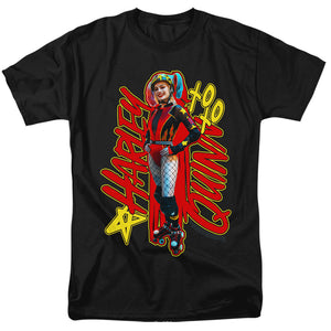 AN OFFCIALLY LICENSED BIRDS OF PREY HARLEYMANIA MEN'S REGULAR FIT T-SHIRT BLACK