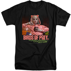 AN OFFCIALLY LICENSED BIRDS OF PREY LOVE STINKS MEN'S TALL FIT T-SHIRT BLACK