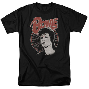 AN OFFCIALLY LICENSED DAVID BOWIE SPACE ODDITY MEN'S REGULAR FIT T-SHIRT BLACK