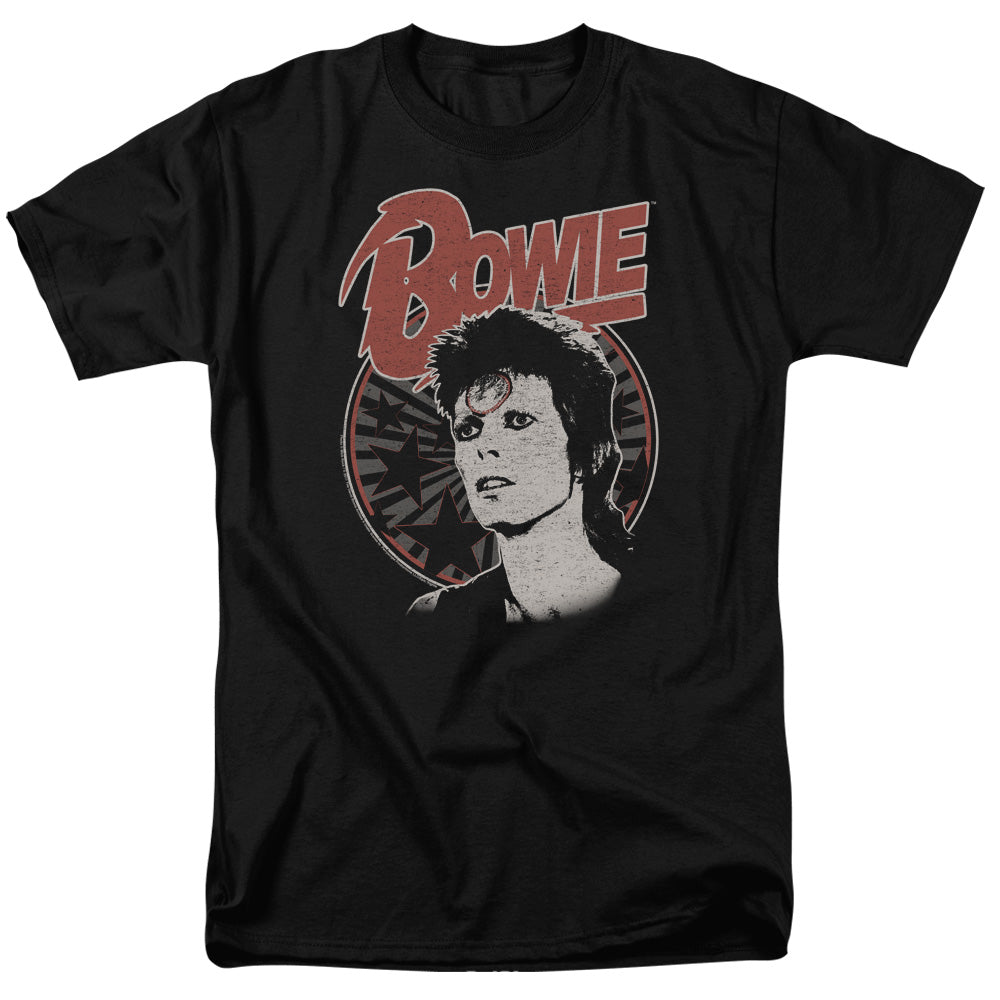 AN OFFCIALLY LICENSED DAVID BOWIE SPACE ODDITY MEN'S REGULAR FIT T-SHIRT BLACK