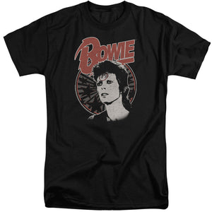 AN OFFCIALLY LICENSED DAVID BOWIE SPACE ODDITY MEN'S TALL FIT T-SHIRT BLACK
