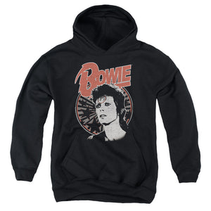 AN OFFCIALLY LICENSED DAVID BOWIE SPACE ODDITY YOUTH HOODIE BLACK