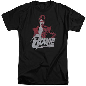 AN OFFCIALLY LICENSED DAVID BOWIE DIAMOND DAVID MEN'S TALL FIT T-SHIRT BLACK