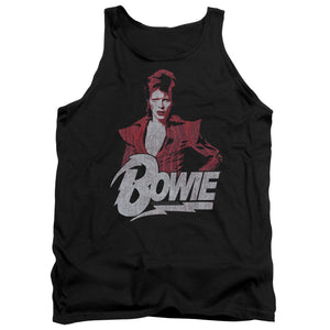 AN OFFCIALLY LICENSED DAVID BOWIE DIAMOND DAVID ADULT UNISEX TANK TOP BLACK