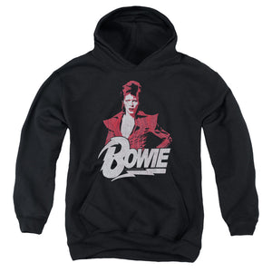 AN OFFCIALLY LICENSED DAVID BOWIE DIAMOND DAVID YOUTH HOODIE BLACK
