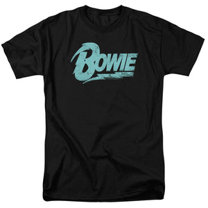 AN OFFCIALLY LICENSED DAVID BOWIE LOGO MEN'S REGULAR FIT T-SHIRT BLACK