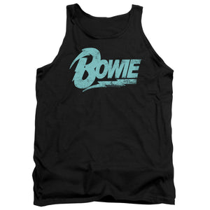 AN OFFCIALLY LICENSED DAVID BOWIE LOGO ADULT UNISEX TANK TOP BLACK