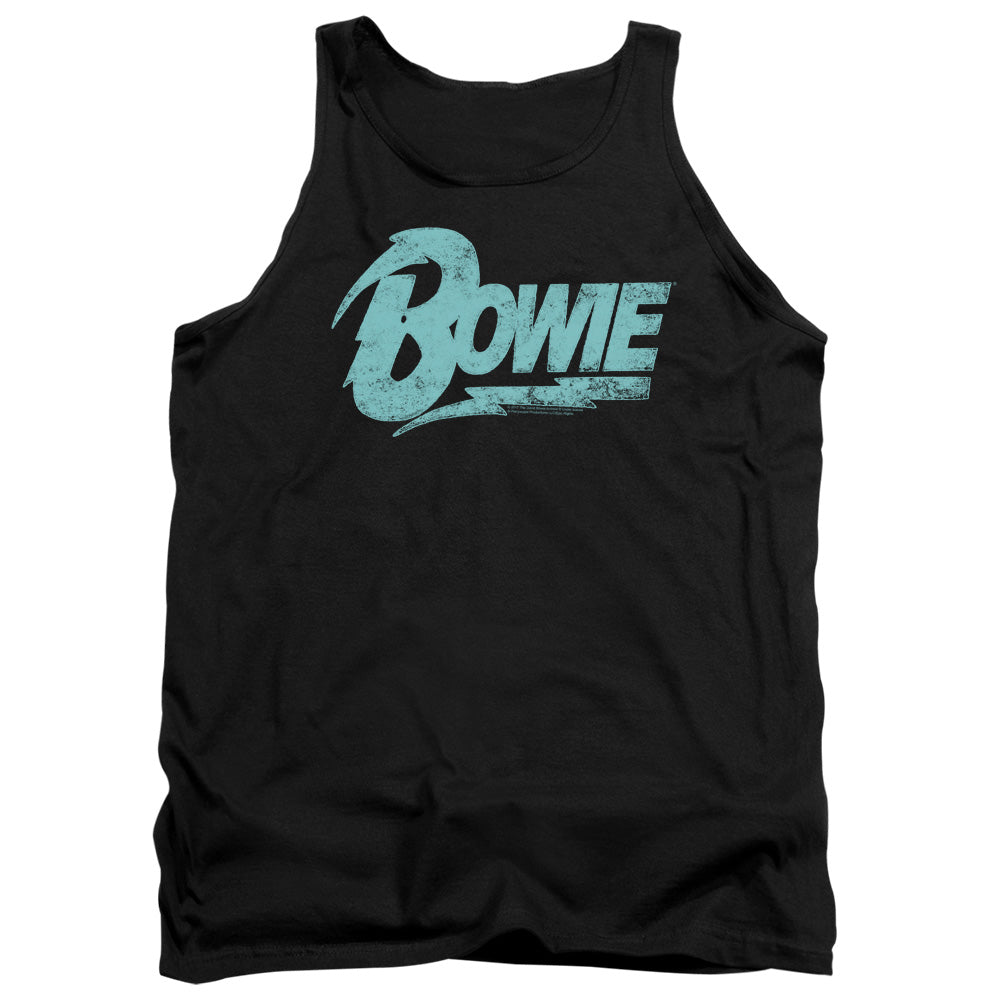AN OFFCIALLY LICENSED DAVID BOWIE LOGO ADULT UNISEX TANK TOP BLACK