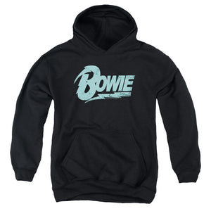 AN OFFCIALLY LICENSED DAVID BOWIE LOGO YOUTH HOODIE BLACK