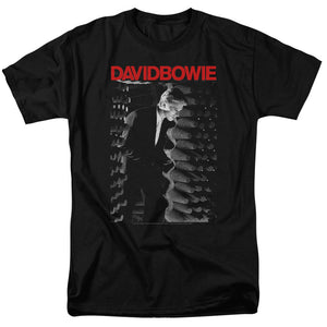 AN OFFCIALLY LICENSED DAVID BOWIE STATION TO STATION MEN'S REGULAR FIT T-SHIRT BLACK
