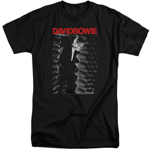 AN OFFCIALLY LICENSED DAVID BOWIE STATION TO STATION MEN'S TALL FIT T-SHIRT BLACK