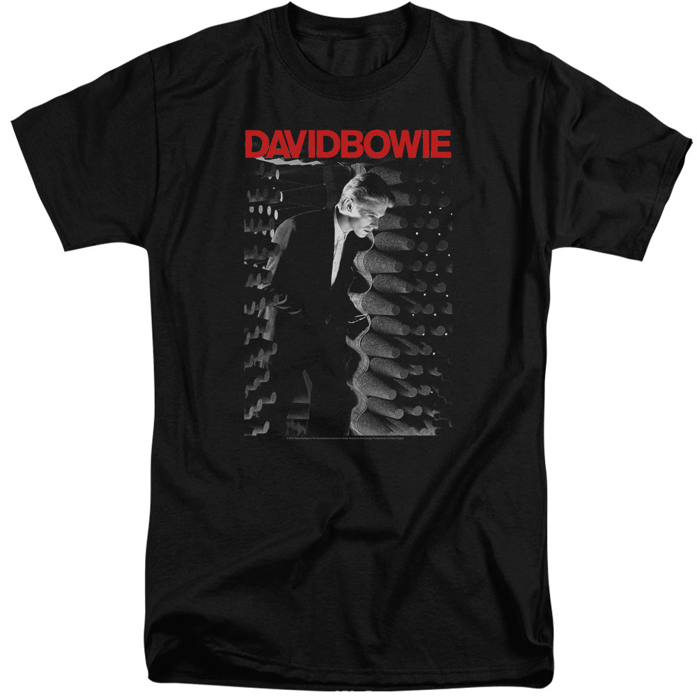 AN OFFCIALLY LICENSED DAVID BOWIE STATION TO STATION MEN'S TALL FIT T-SHIRT BLACK