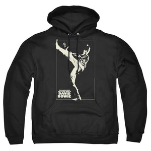 AN OFFCIALLY LICENSED DAVID BOWIE THE MAN COVER ADULT UNISEX PULLOVER HOODIE BLACK
