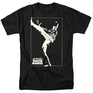 AN OFFCIALLY LICENSED DAVID BOWIE THE MAN COVER MEN'S REGULAR FIT T-SHIRT BLACK