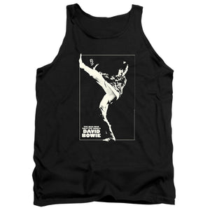 AN OFFCIALLY LICENSED DAVID BOWIE THE MAN COVER ADULT UNISEX TANK TOP BLACK