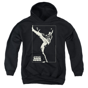 AN OFFCIALLY LICENSED DAVID BOWIE THE MAN COVER YOUTH HOODIE BLACK