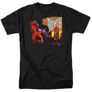 AN OFFCIALLY LICENSED DAVID BOWIE LETS DANCE MEN'S REGULAR FIT T-SHIRT BLACK