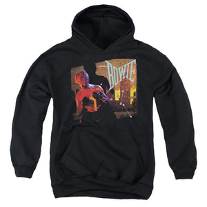 AN OFFCIALLY LICENSED DAVID BOWIE LETS DANCE YOUTH HOODIE BLACK