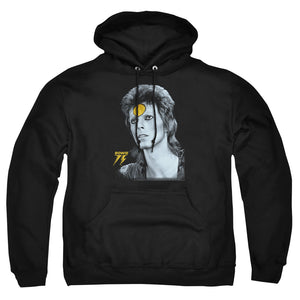 AN OFFCIALLY LICENSED DAVID BOWIE GOLDEN BOWIE ADULT UNISEX PULLOVER HOODIE BLACK