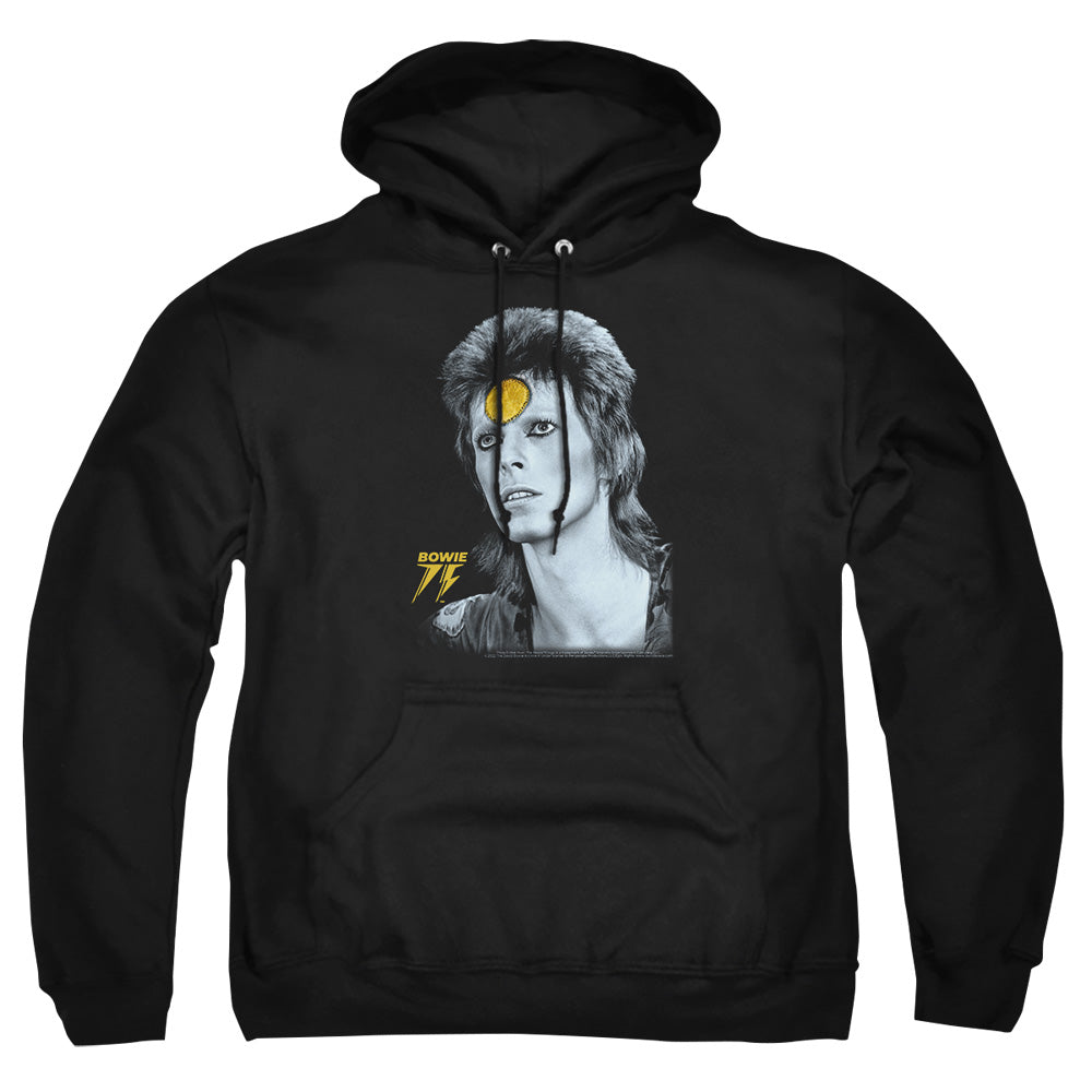 AN OFFCIALLY LICENSED DAVID BOWIE GOLDEN BOWIE ADULT UNISEX PULLOVER HOODIE BLACK