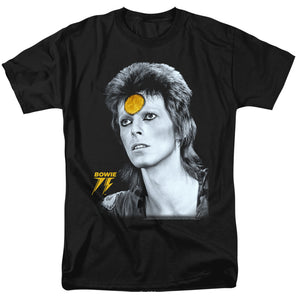 AN OFFCIALLY LICENSED DAVID BOWIE GOLDEN BOWIE MEN'S REGULAR FIT T-SHIRT BLACK