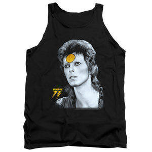 AN OFFCIALLY LICENSED DAVID BOWIE GOLDEN BOWIE ADULT UNISEX TANK TOP BLACK