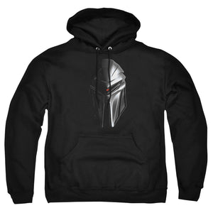 AN OFFCIALLY LICENSED BSG CYLON HEAD ADULT UNISEX PULLOVER HOODIE BLACK
