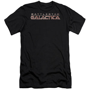AN OFFCIALLY LICENSED BSG LOGO MEN'S PREMIUM SLIM FIT T-SHIRT BLACK