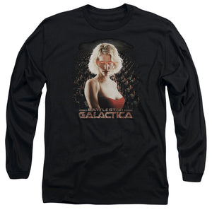 AN OFFCIALLY LICENSED BSG CYLON LEGION MEN'S LONG SLEEVE T-SHIRT BLACK