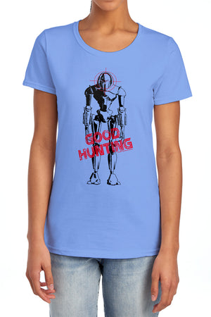 AN OFFCIALLY LICENSED BSG GOOD HUNTING WOMEN'S REGULAR FIT T-SHIRT CHARCOAL