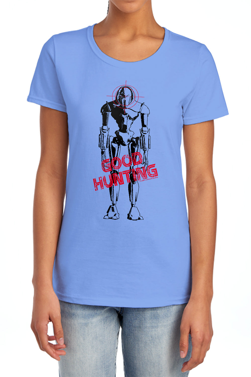 AN OFFCIALLY LICENSED BSG GOOD HUNTING WOMEN'S REGULAR FIT T-SHIRT CHARCOAL