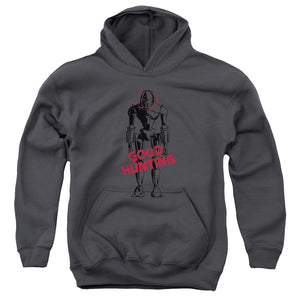 AN OFFCIALLY LICENSED BSG GOOD HUNTING YOUTH HOODIE CHARCOAL