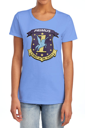 AN OFFCIALLY LICENSED BSG PRIMAS BADGE WOMEN'S REGULAR FIT T-SHIRT CHARCOAL