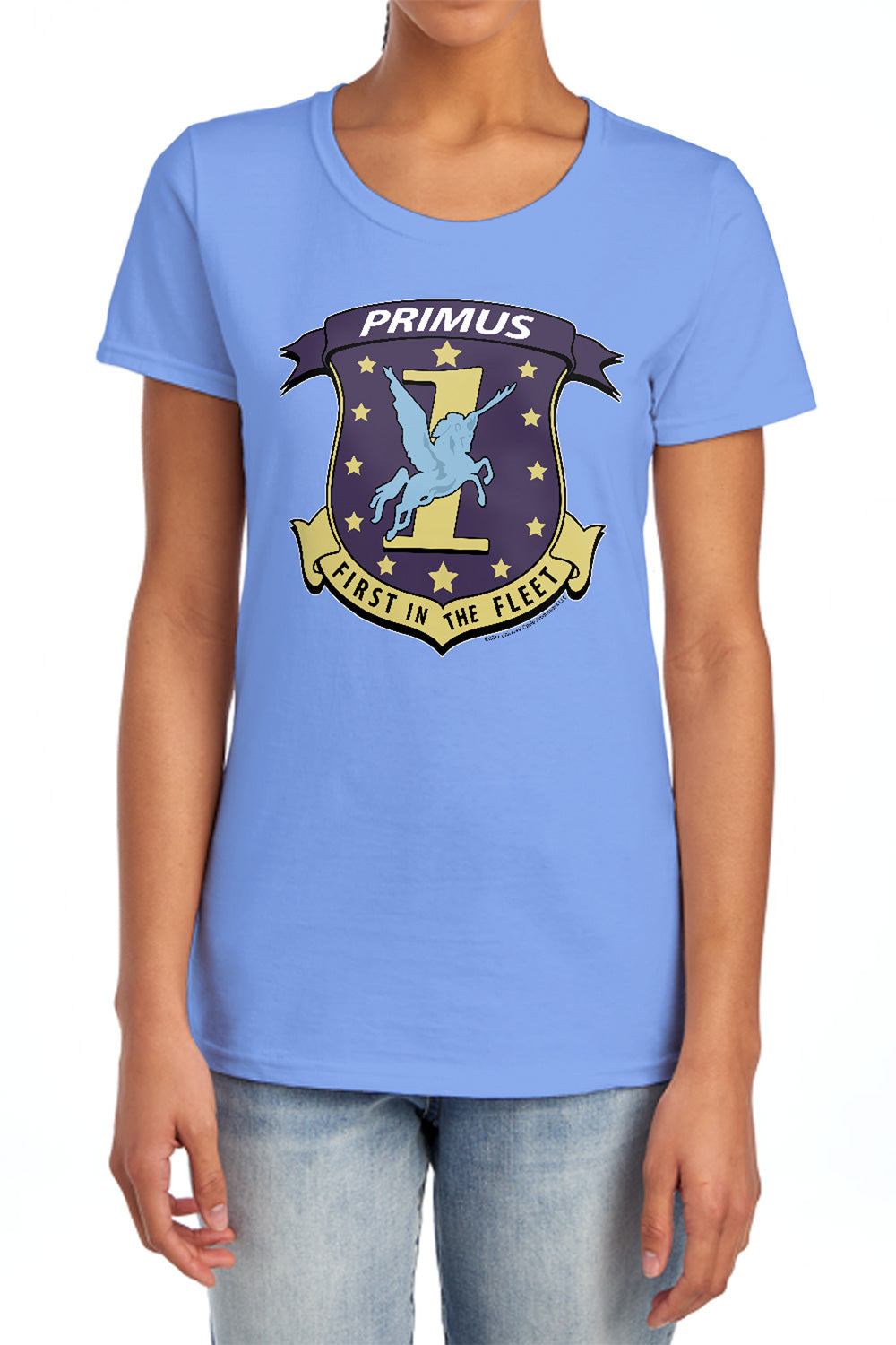 AN OFFCIALLY LICENSED BSG PRIMAS BADGE WOMEN'S REGULAR FIT T-SHIRT CHARCOAL