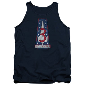 AN OFFCIALLY LICENSED BSG VIGILANTES BADGE ADULT UNISEX TANK TOP NAVY