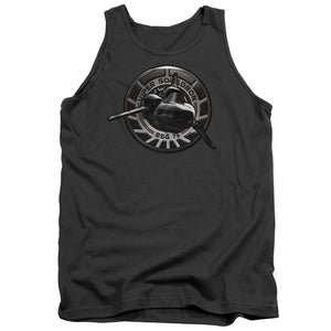 AN OFFCIALLY LICENSED BSG VIPER SQUADRON ADULT UNISEX TANK TOP CHARCOAL