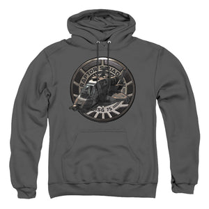 AN OFFCIALLY LICENSED BSG RAPTOR SQUADRON ADULT UNISEX PULLOVER HOODIE CHARCOAL