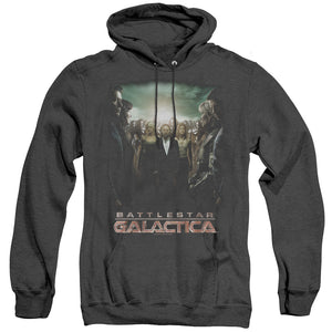AN OFFCIALLY LICENSED BSG CROSSROADS ADULT UNISEX HEATHER PULLOVER HOODIE BLACK