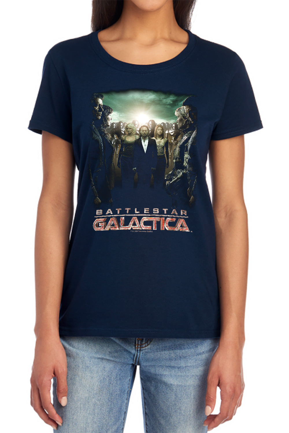 AN OFFCIALLY LICENSED BSG CROSSROADS WOMEN'S REGULAR FIT T-SHIRT BLACK