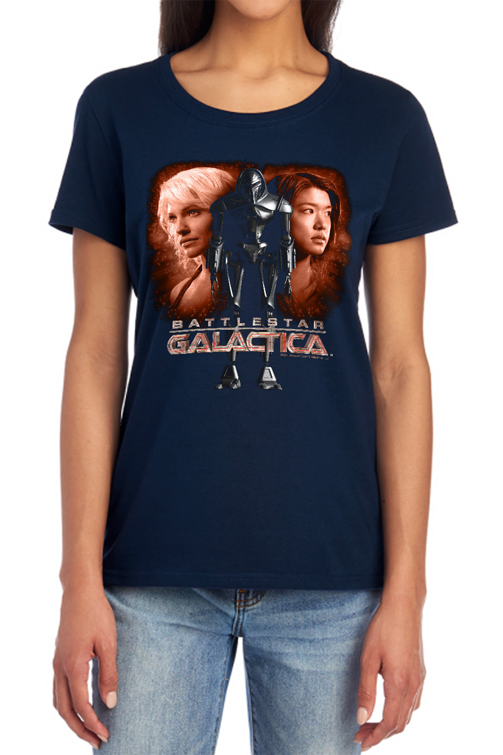 AN OFFCIALLY LICENSED BSG CREATED BY MAN WOMEN'S REGULAR FIT T-SHIRT BLACK