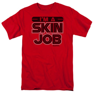 AN OFFCIALLY LICENSED BSG IM A SKIN JOB MEN'S REGULAR FIT T-SHIRT RED