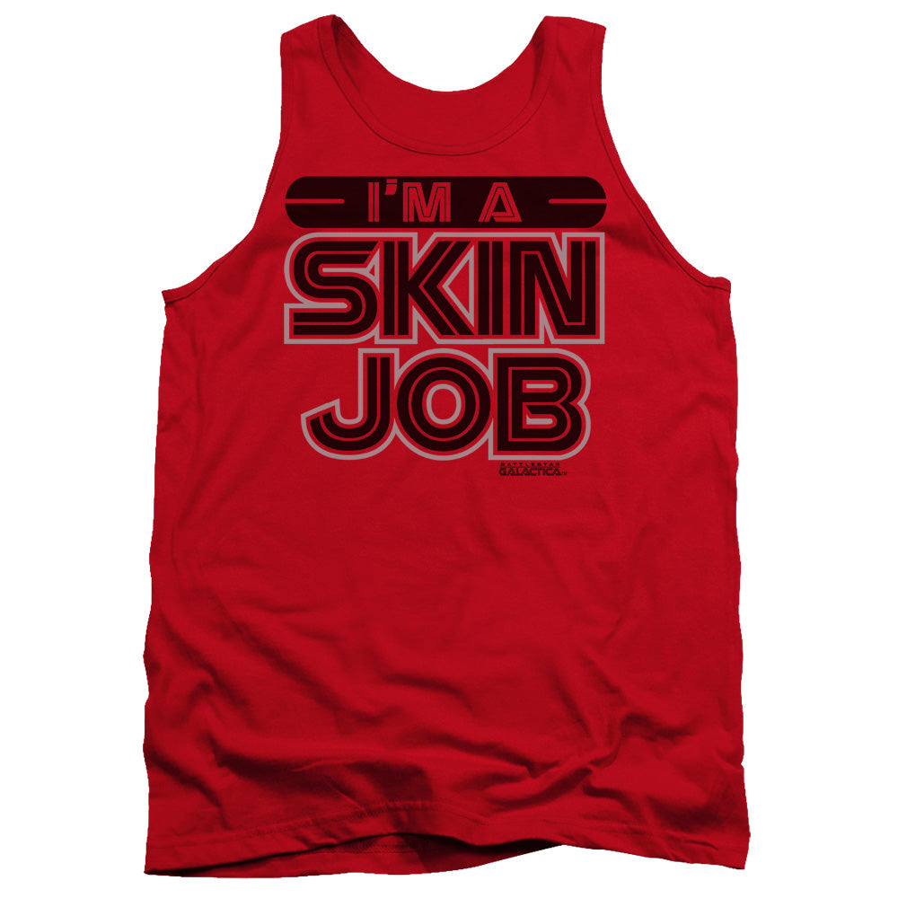 AN OFFCIALLY LICENSED BSG IM A SKIN JOB ADULT UNISEX TANK TOP RED