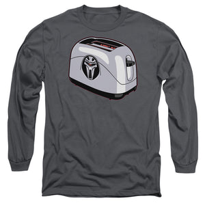 AN OFFCIALLY LICENSED BSG TOASTER MEN'S LONG SLEEVE T-SHIRT CHARCOAL