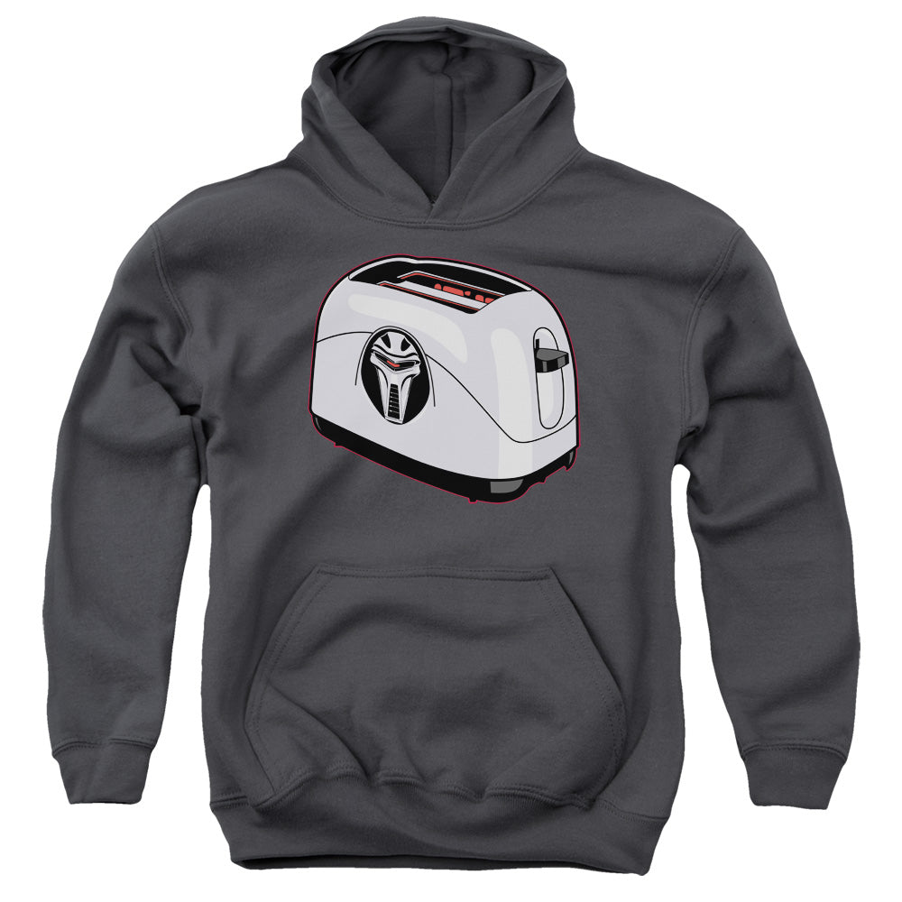 AN OFFCIALLY LICENSED BSG TOASTER YOUTH HOODIE CHARCOAL