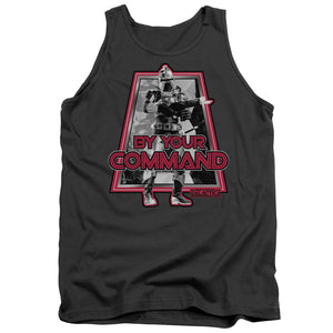 AN OFFCIALLY LICENSED BSG BY YOUR COMMAND(CLASSIC) ADULT UNISEX TANK TOP CHARCOAL