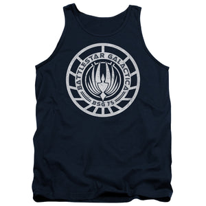AN OFFCIALLY LICENSED BSG SCRATCHED BSG LOGO ADULT UNISEX TANK TOP NAVY