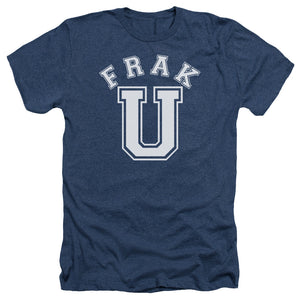 AN OFFCIALLY LICENSED BSG FRAK U MEN'S HEATHER T-SHIRT NAVY