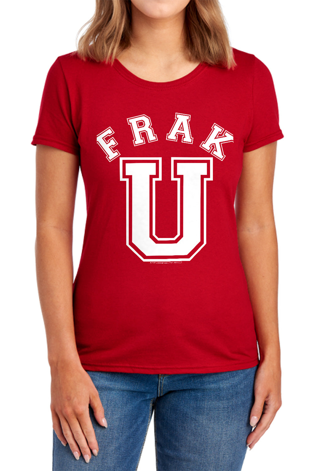 AN OFFCIALLY LICENSED BSG FRAK U WOMEN'S REGULAR FIT T-SHIRT NAVY