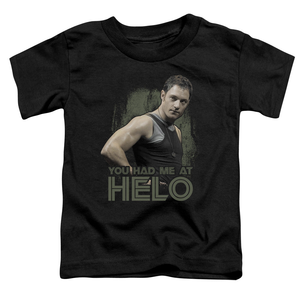 BSG Had Me At Helo Licensed Toddler T-Shirt LG